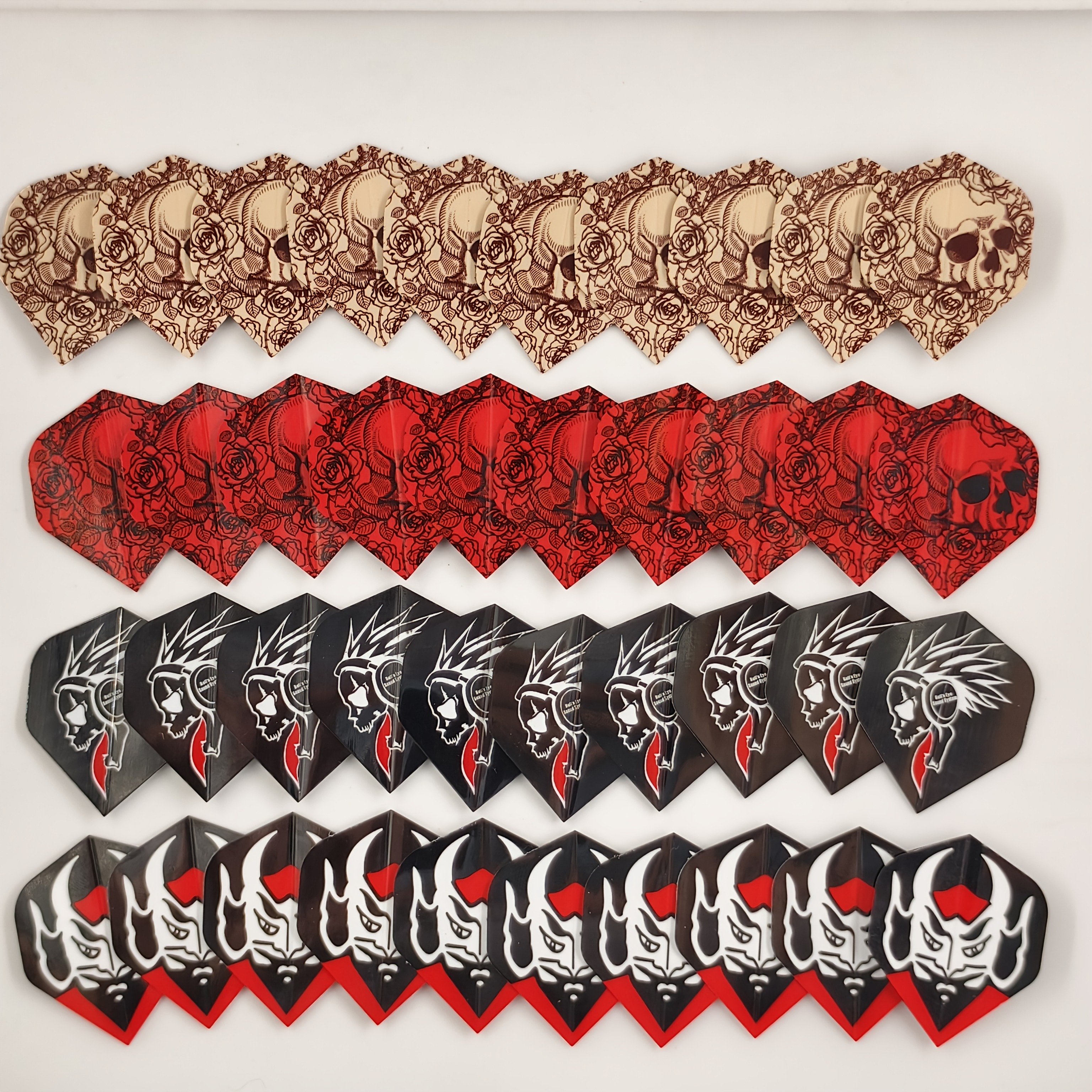 40pcs Durable Pet Dart Wings | Wrinkle-free And Bubble-, Long-lasting Standard Dart Flights, In Red, And Mixed Colors - Tianxianzi Brand
