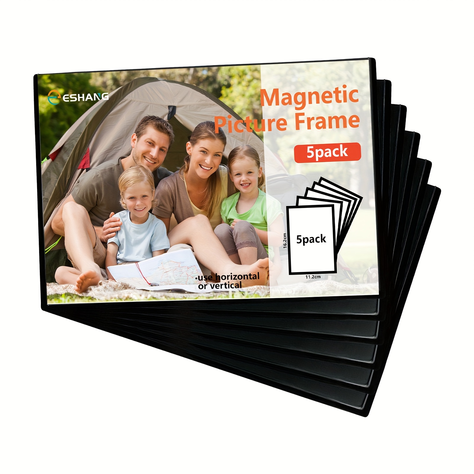 TEMU Magnetic Photo Frames For Refrigerator 4x6 Inches, No Sratched Fridge Magnets Picture Frame Photo 5 Pack