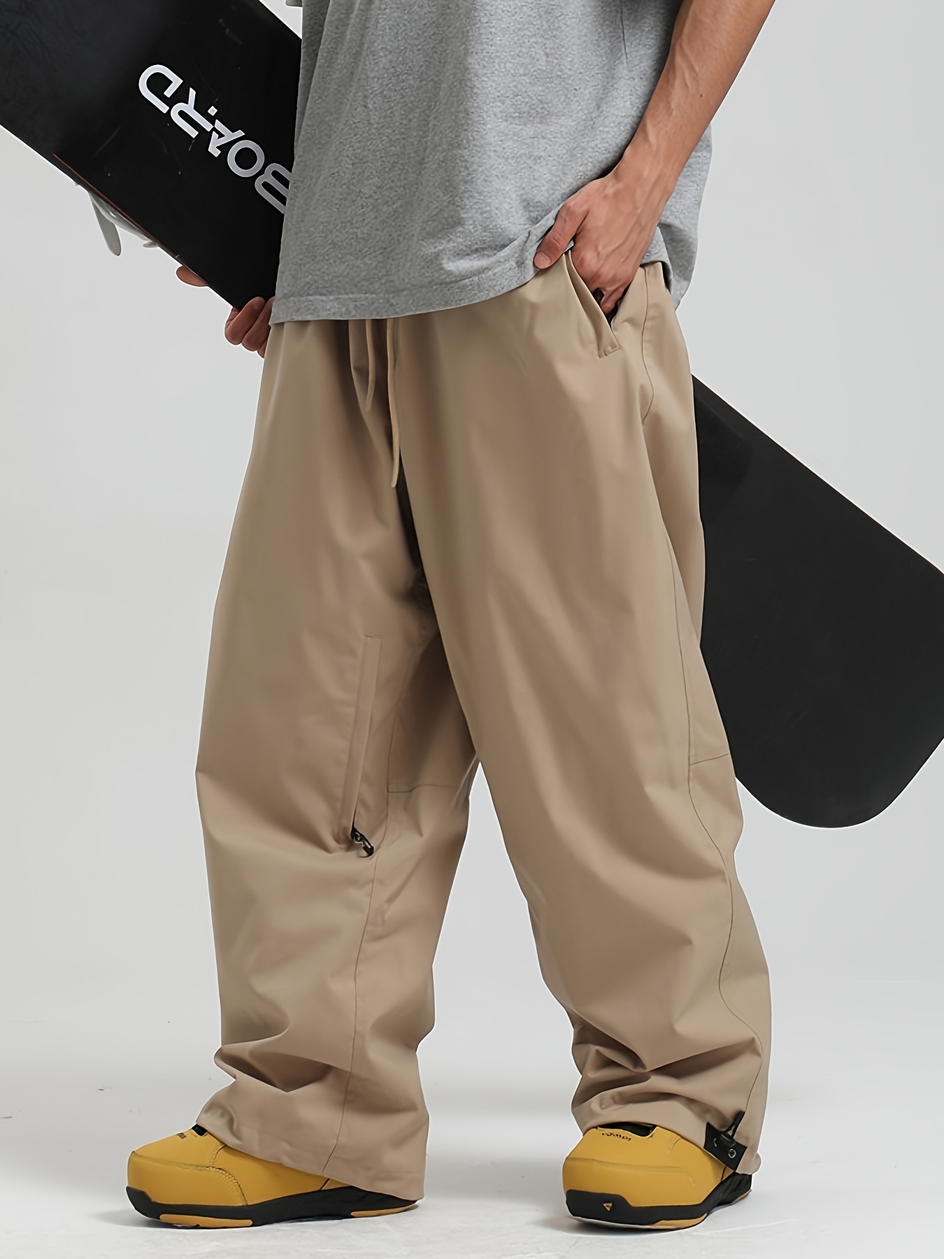 pantalones de esquí deportivos de invierno para hombre, de una sola pieza, cortevientos, transpirables, de talla  , de  , de    , de pierna ancha, para exteriores