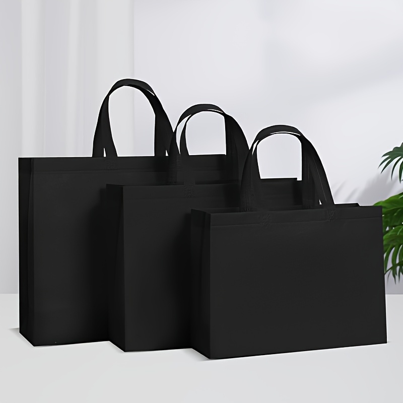 TEMU 30pcs Customizable Reusable Non-woven Tote Bags - Printable Text, Reading Glasses, Animal Print/logo/photo, Large Capacity Double-handle Bags,