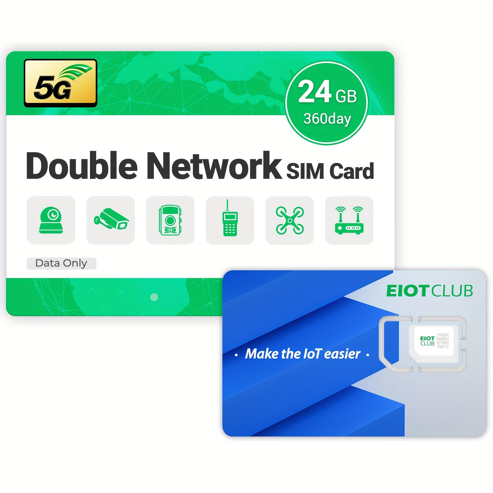 

24gb Data-only , 360-day Usa Coverage, 5g/4g Lte Compatible For Security Cameras, Solar Panels, Hunting Gear, And Routers - No , Number, 3-in-1 Dual Network , Double Card