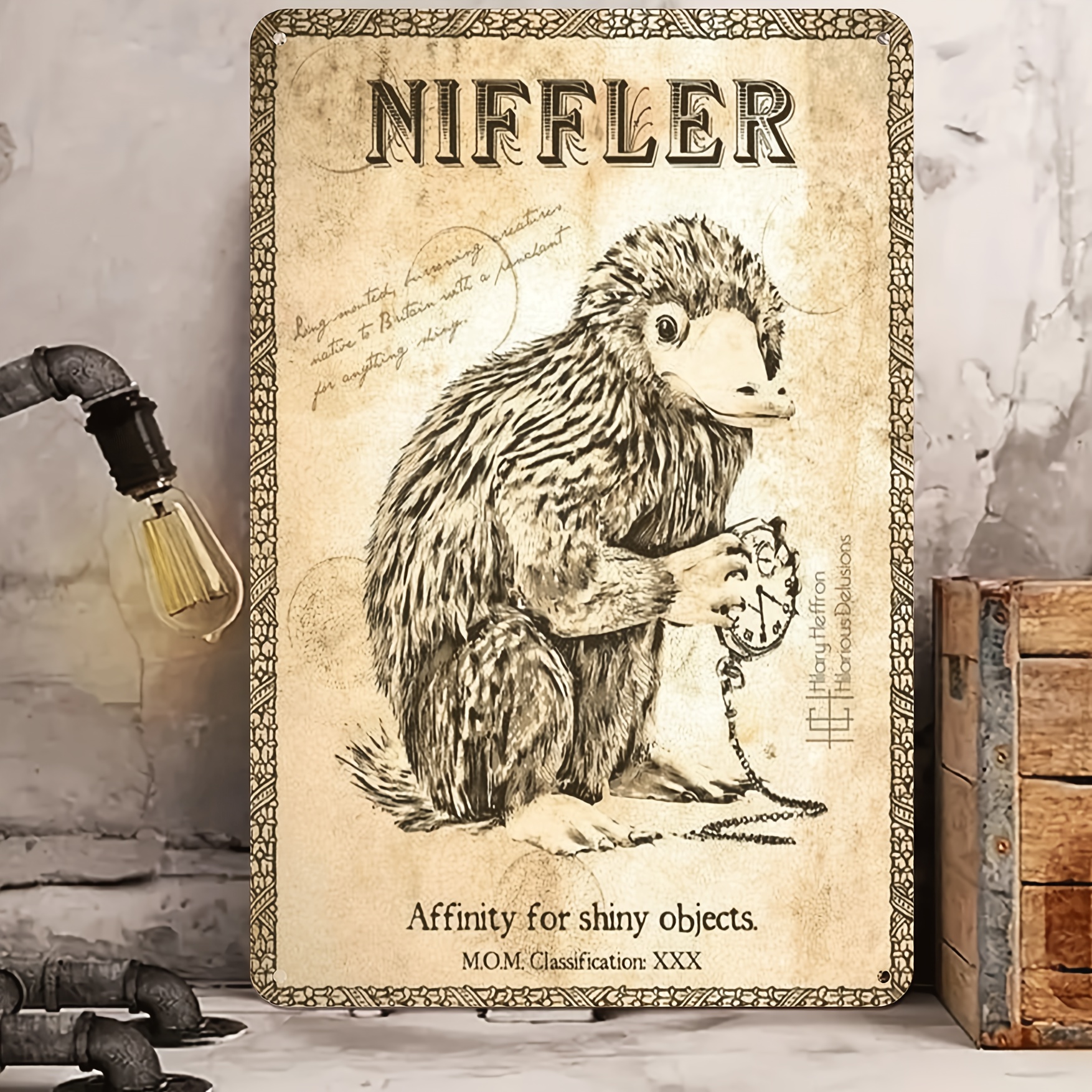 

1pc Niffler Metal Aluminum Sign, Vintage Plaque Decor Wall Art, Wall Decor, Room Decor, Home Decor, Restaurant Decor, Bar Decor, Cafe Decor, Garage Decor, Waterproof, Dustproof