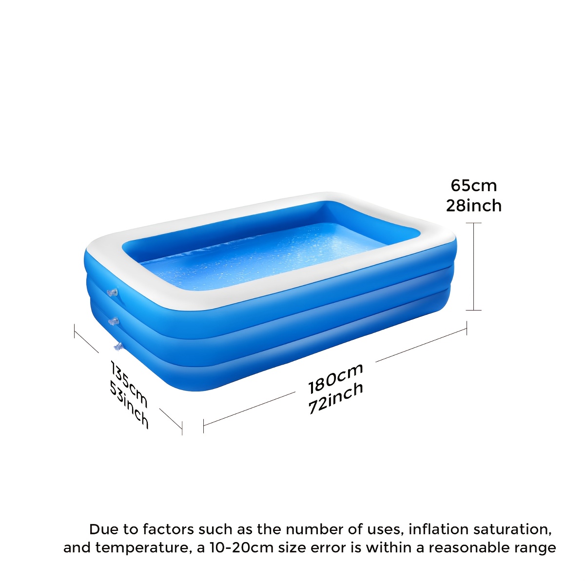 super large inflatable pool for adult 310cm 180cm   swimming pool for family 125 inches multi layer thicken pvc material foldable oversized blow up durable construction ideal for outdoor garden backyard   party
