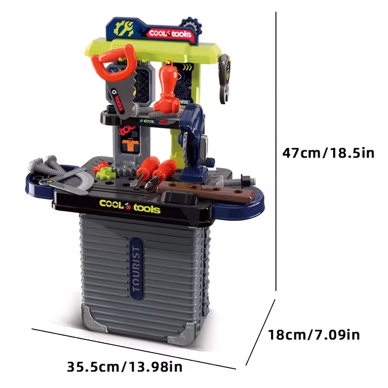 3 in 1 boys pretend repair tool kit set kids storage tool table boys toys easter christmas halloween holiday gifts birthday party gifts Product details 2
