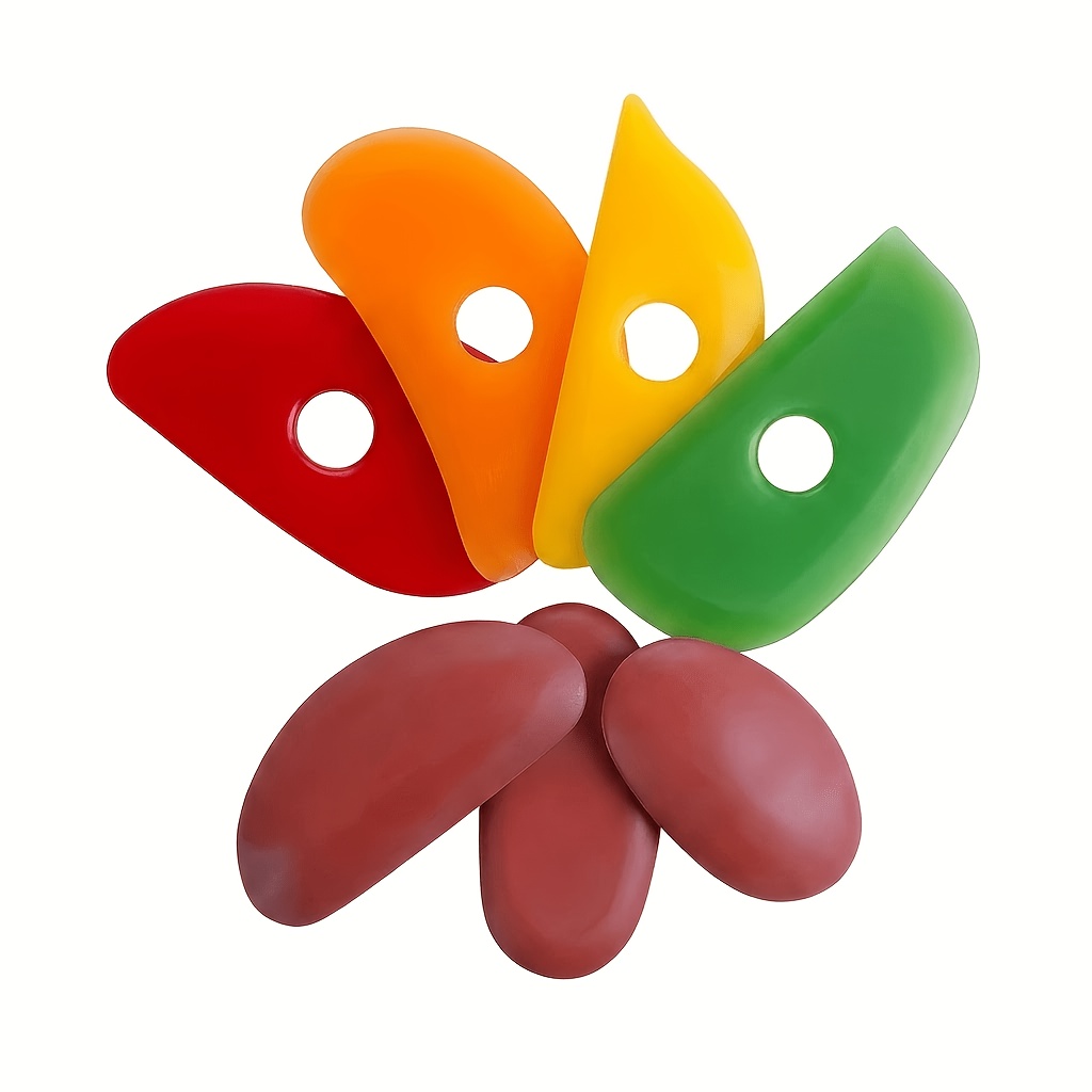 TEMU Ceramics, Clay, And Silicone Ceramic Set- 7pcs Soft Rubber Scraper, Various Ceramic Scraper Styles, Hand-polished ( Scheme, )