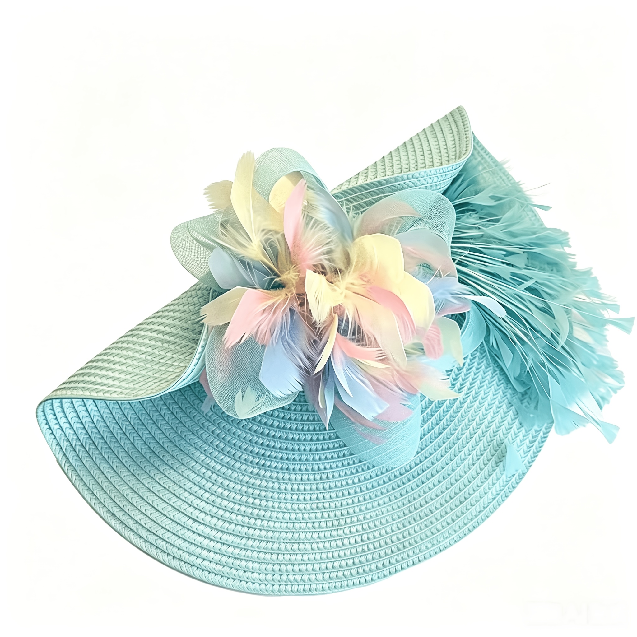 TEMU 1pc Elegant Style Banquet Hat Premium Styling Decoration Suitable For Wedding Guests Attendance Bride Outdoor Styling Club Activities Light