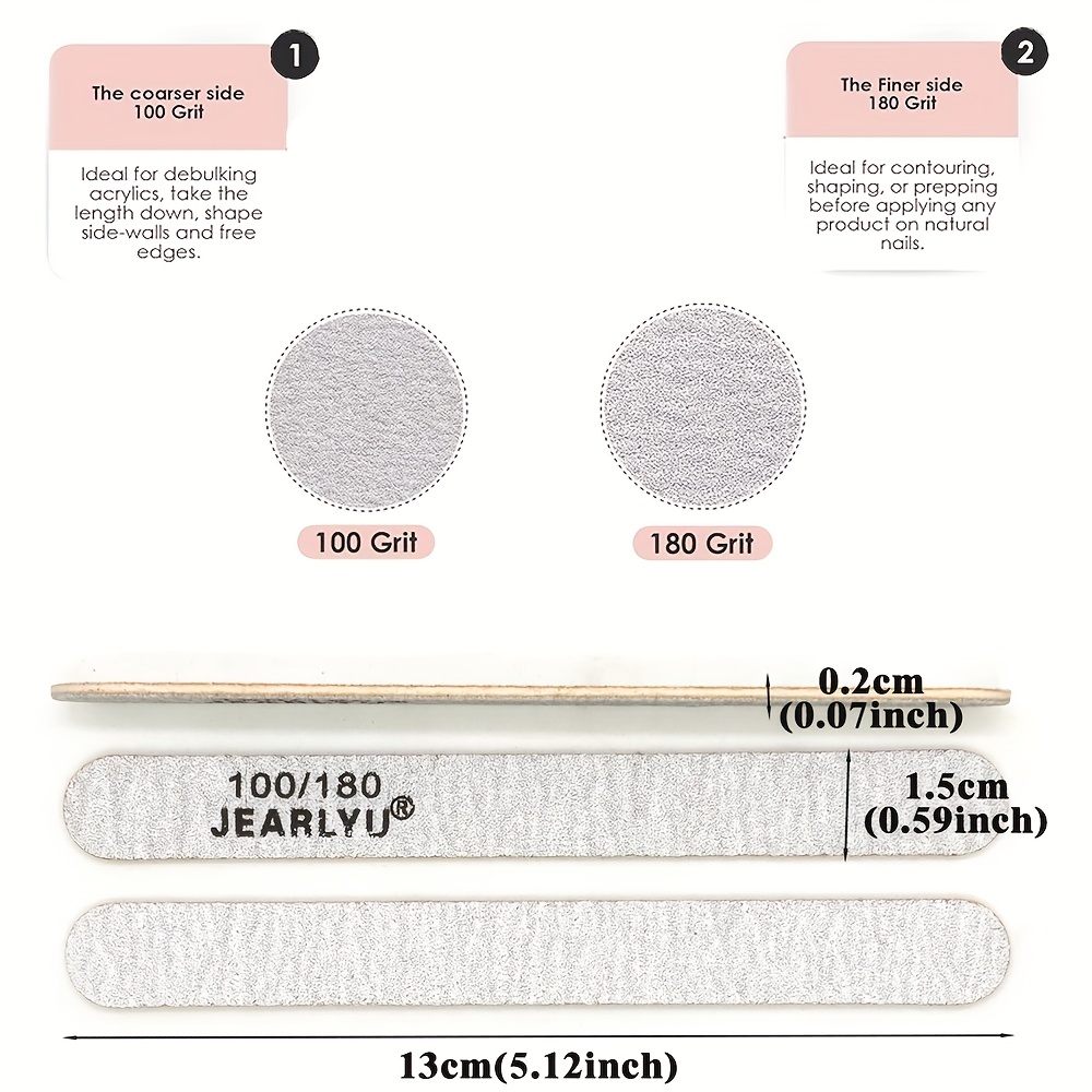 52pcs Double-Sided Thin Nail Files