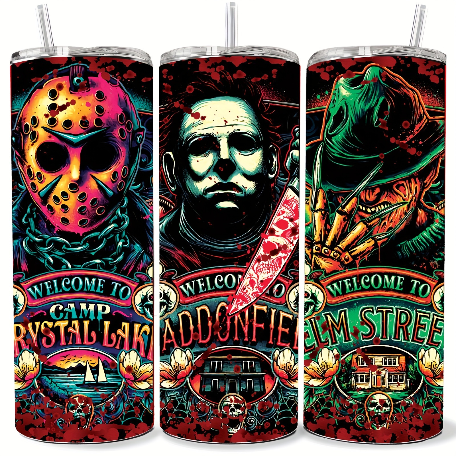 

1pc 20oz Insulated Steel - Double-walled, -, -, And For Hot And - For Christmas, Halloween, Summer , To , , And