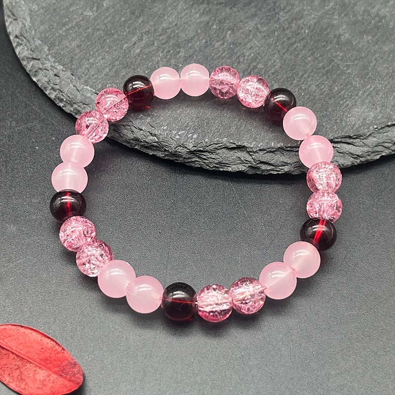 Three Color Pink Explosion Elastic Bracelet, Versatile