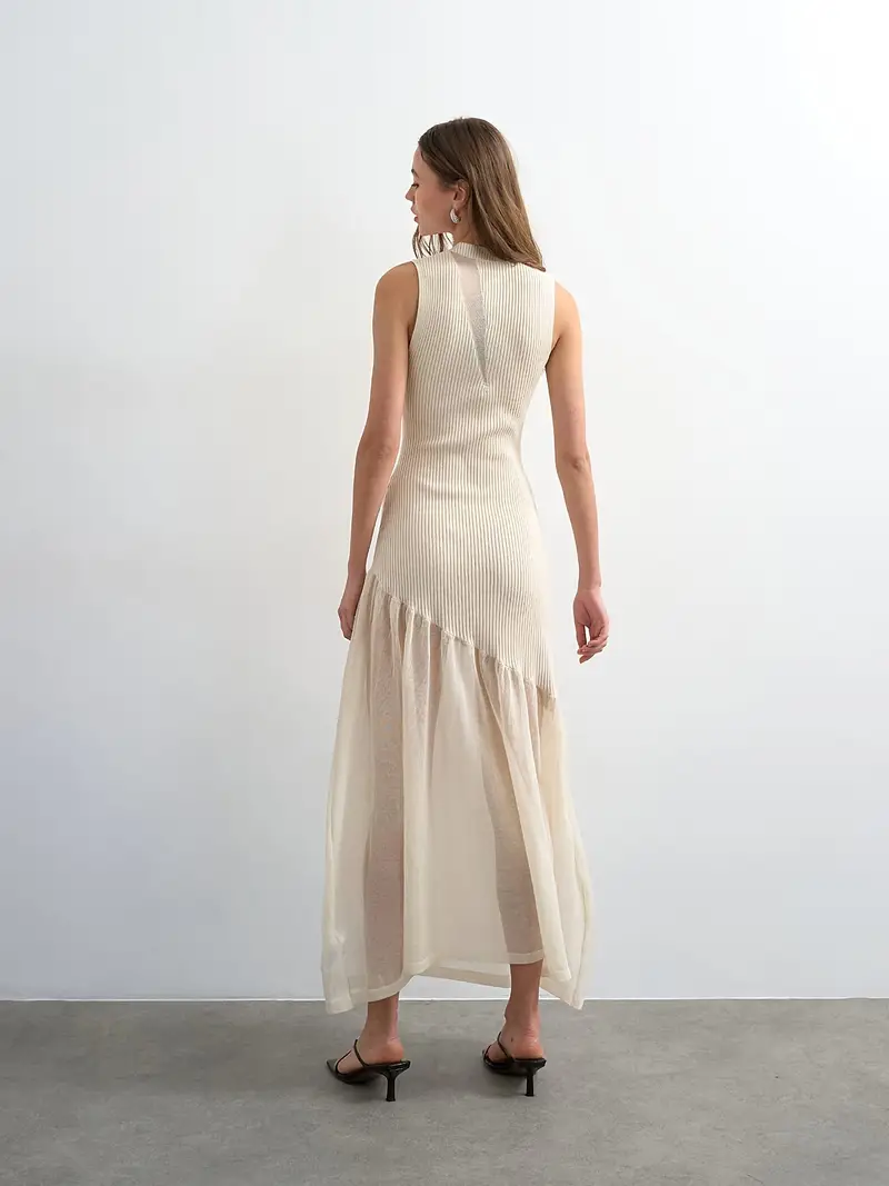 strip design dress mature strip dress womens 2026 summer