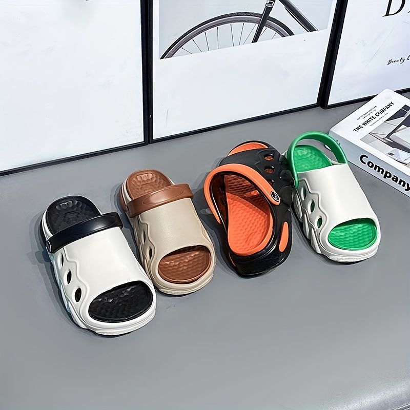 

Trendy Comfortable Open Toe Sandals For Boys, Breathable Lightweight Sandals For Indoor Outdoor, Summer