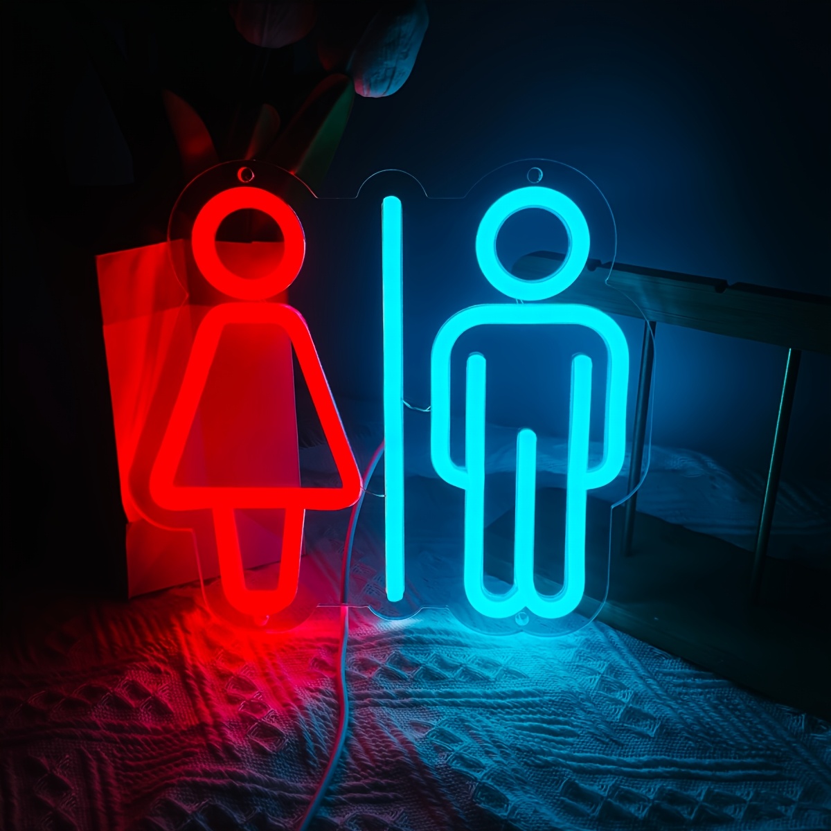 Image of Liuyang Neon Sign For Toilets, Usb Operated Wall Decoration, Ideal For Bathrooms, Supermarkets, Parks, Offices, Malls, Hotels, Shops, Cafés, Eateries, And Bedrooms