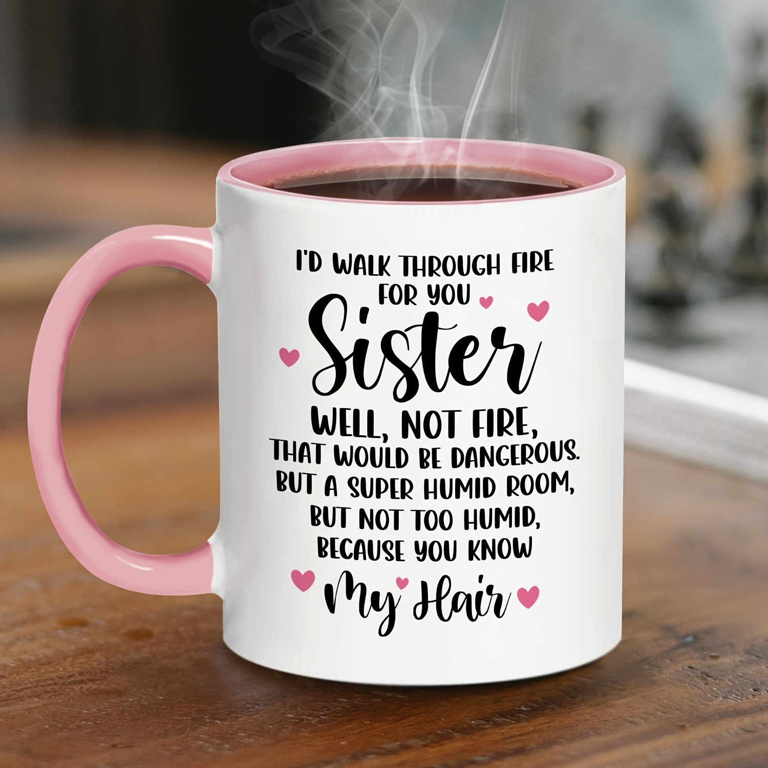 1pc 11oz id walk fire ceramic coffee mug pink - Temu