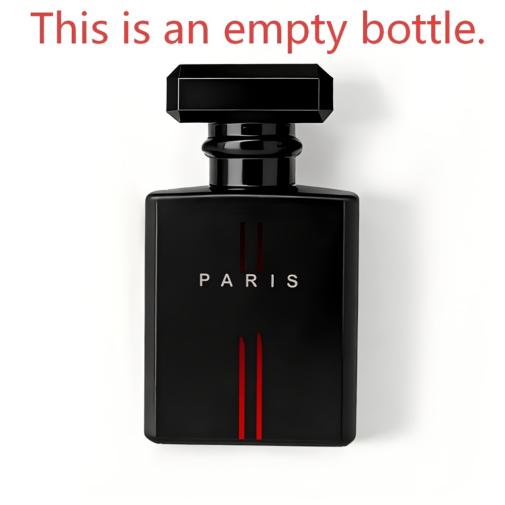 TEMU 1pc High-quality Spray Perfume Bottle (empty) With Sharp Lines And Dynamic Tension. Portable Travel 50ml Transparent Body Durable And Refillable