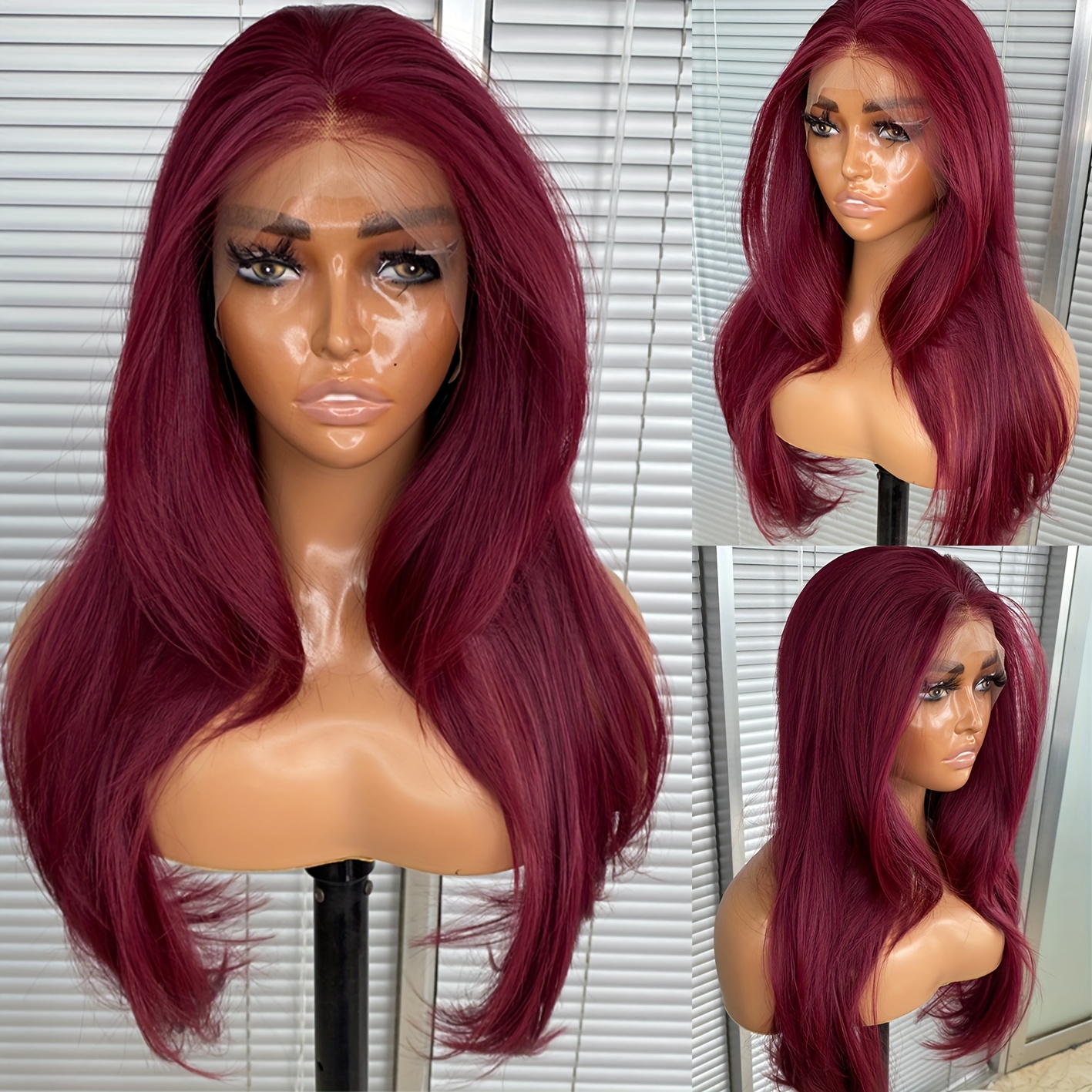 red wig sold on Temu United States