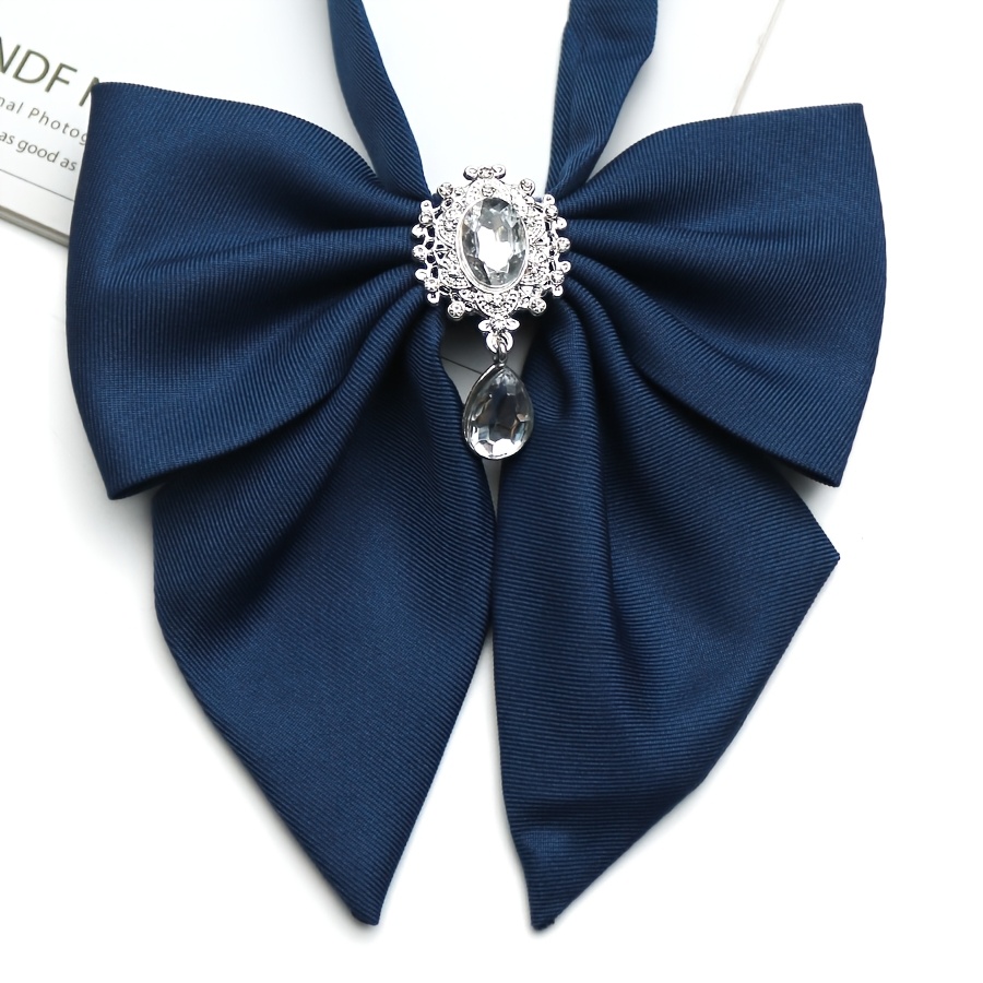 TEMU 1pc Women's No-tie Bow Tie, Suitable For Casual, Preppy, And Everyday Streetwear Use