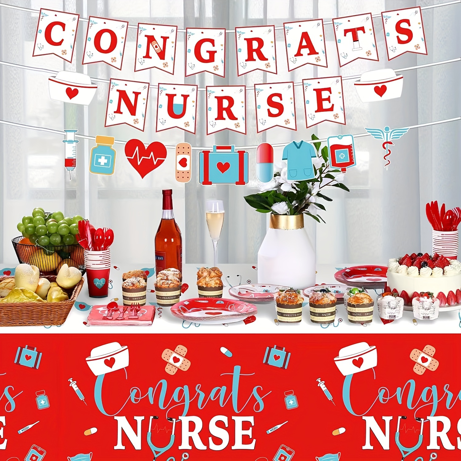 Nurse Party Supplies Congratulations Nurse's Day Dinner - Temu