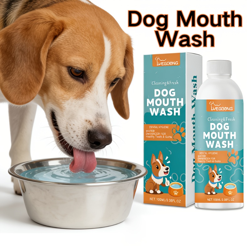   dog oral rinse promotes pet oral hygiene removes tartar and bad breath for dogs
