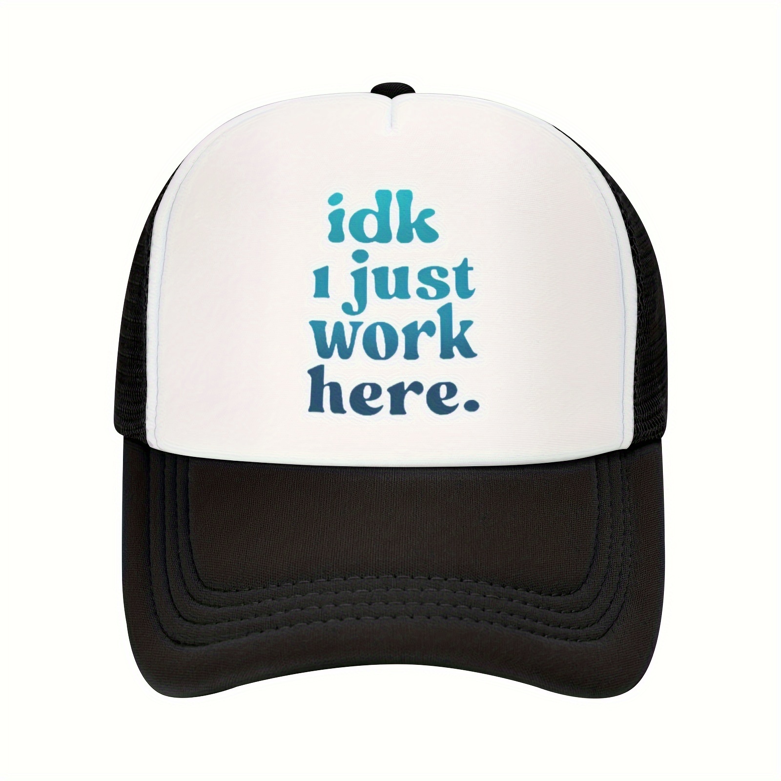 

1pc Polyester Cap 'idk I ' , Unisex Trucker Hat, & Sun-, -