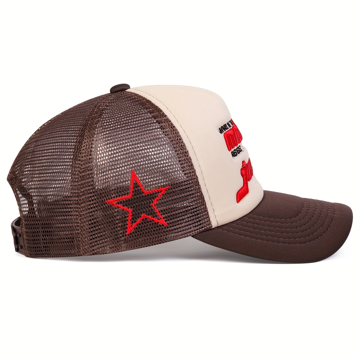 帽子 momentel Star drawing mesh cap - brown HAT - MOMENTEL JEWELRY