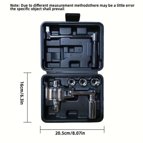 auto tire wrench set with 17mm 19mm 21mm sleeve for auto tire nut removal torque wrench tool set with storage box for small cars and suvs without battery