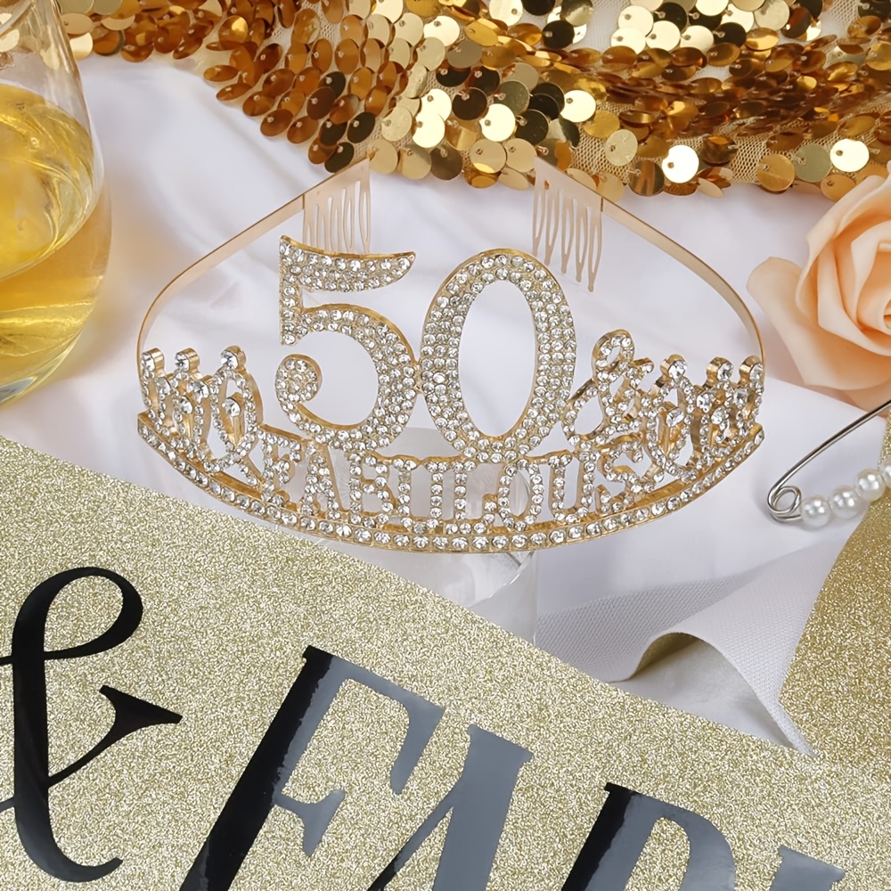 elegant golden 50th birthday 