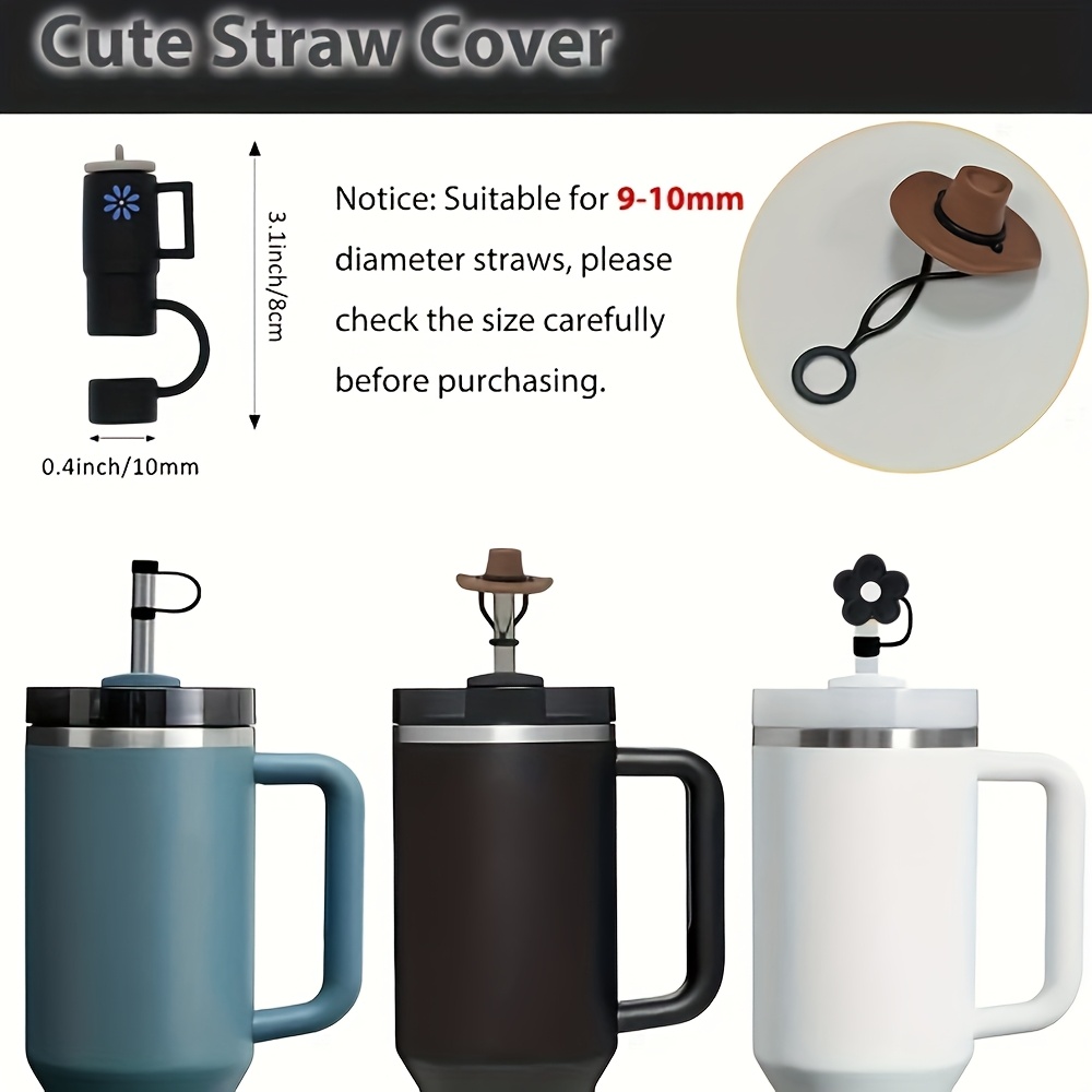 juego de 9 piezas de cristalería - 6 tapas antiderrames, 2 fundas para  , 1 protector de silicona para tazas de viaje de 40oz -  , higiénico y elegante detalles 0
