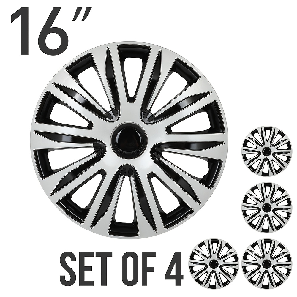 TEMU 16 Inch Hubcaps-- Wheel Cover-- Rim Covers For Auto Tire Replacement - Exterior Wheel Covers With Construction--pack Of 4--for , Models