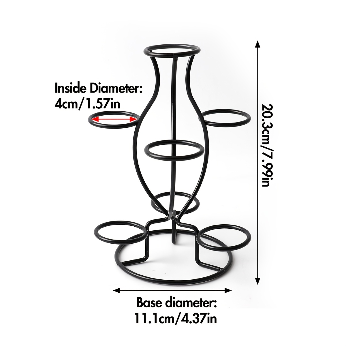 E-shop Metall Material Große Größe Schwarz und Silbern Geometrische Kristallkugel Basis Ornament, Verwendet zum Platzieren von Verschiedenen
