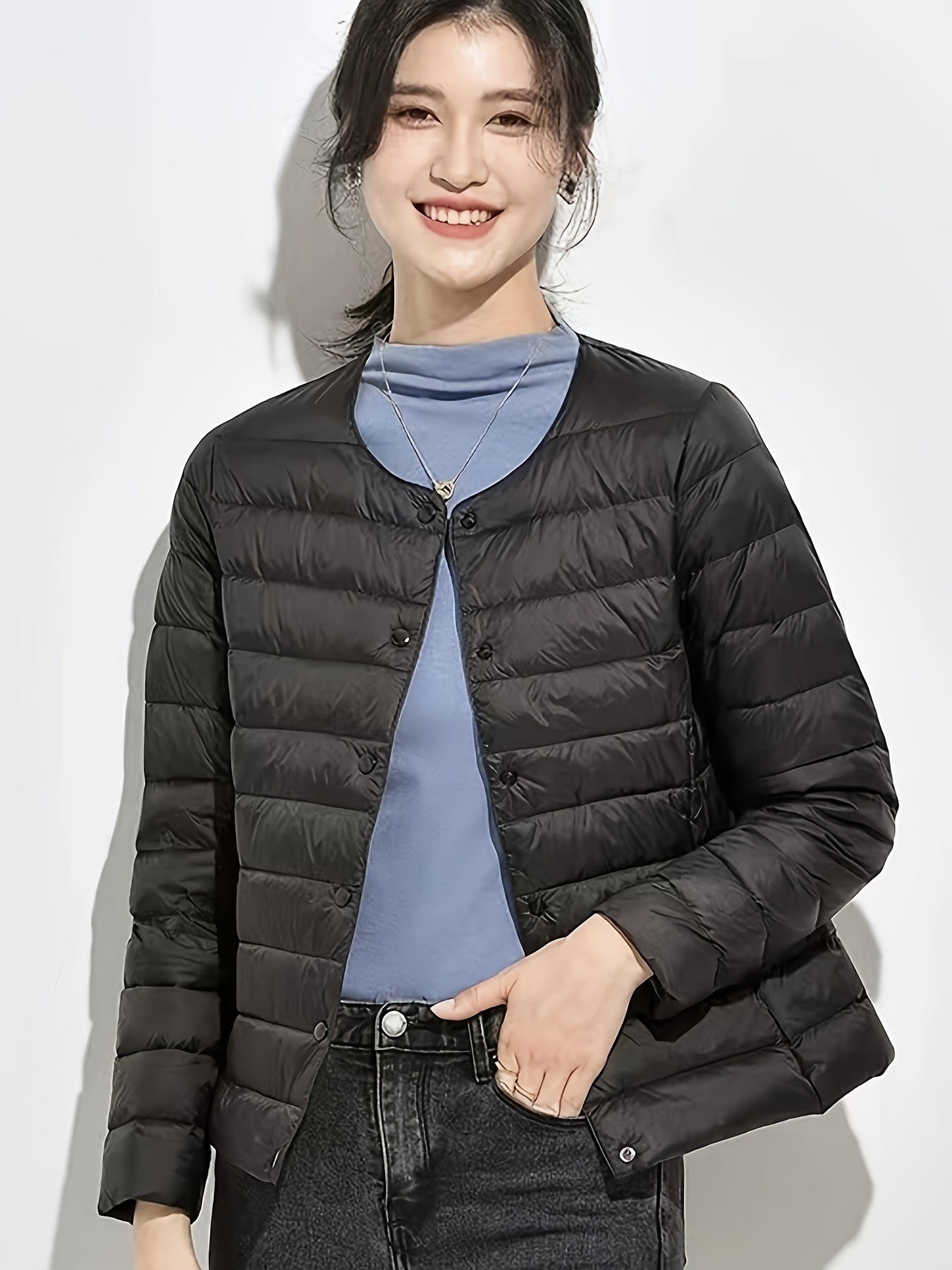 essential autumn winter womens long sleeve jacket Temu United