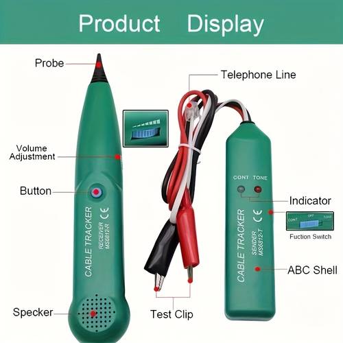 ms6812 cable tester lan detector utp stp telephone wire tracer location diagnose tone