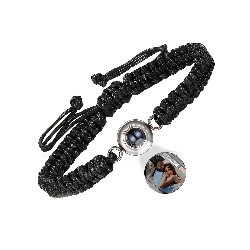 E-shop Personalisiertes Foto-Armband, Individuelles Projektions-Perlen-Paararmband, Modischer minimalistischer Damenschmuck, Alltagstauglich,