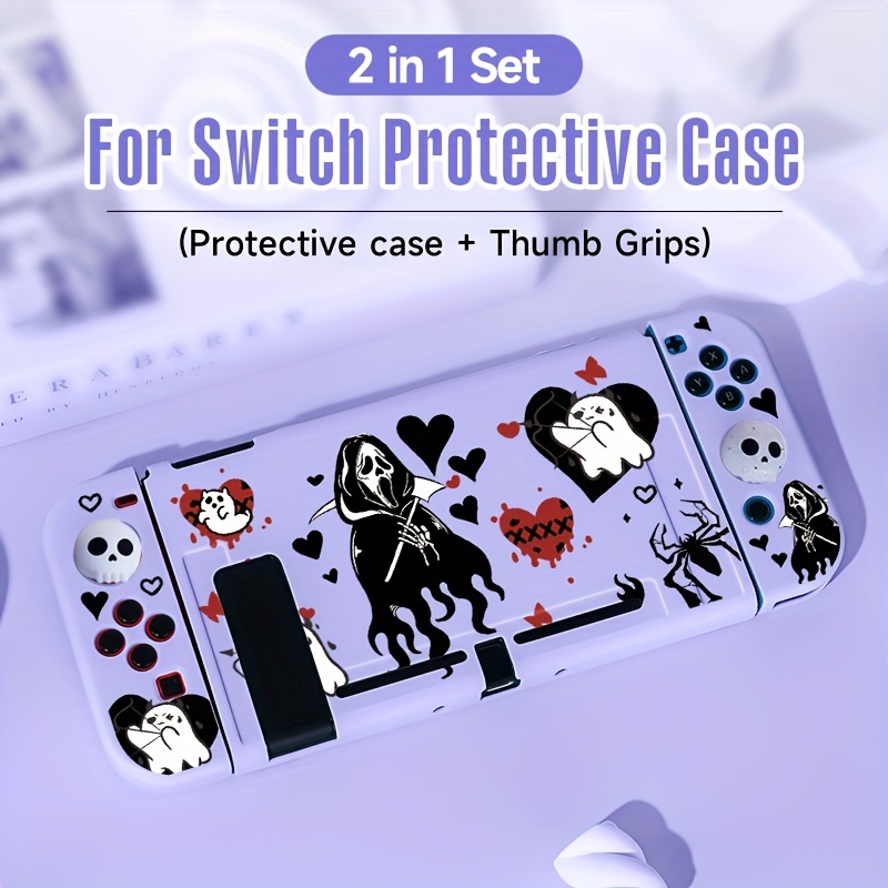 Estuche protector suave para consola Nintendo Switch OLED + funda  protectora para gamepad rosa ER