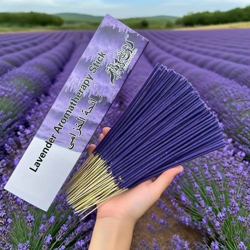 25 110pcs of natural bamboo sticks lavender scent long lasting incense suitable for yoga meditation home and office use a festive assortment for christmas halloween easter thanksgiving and hanukkah