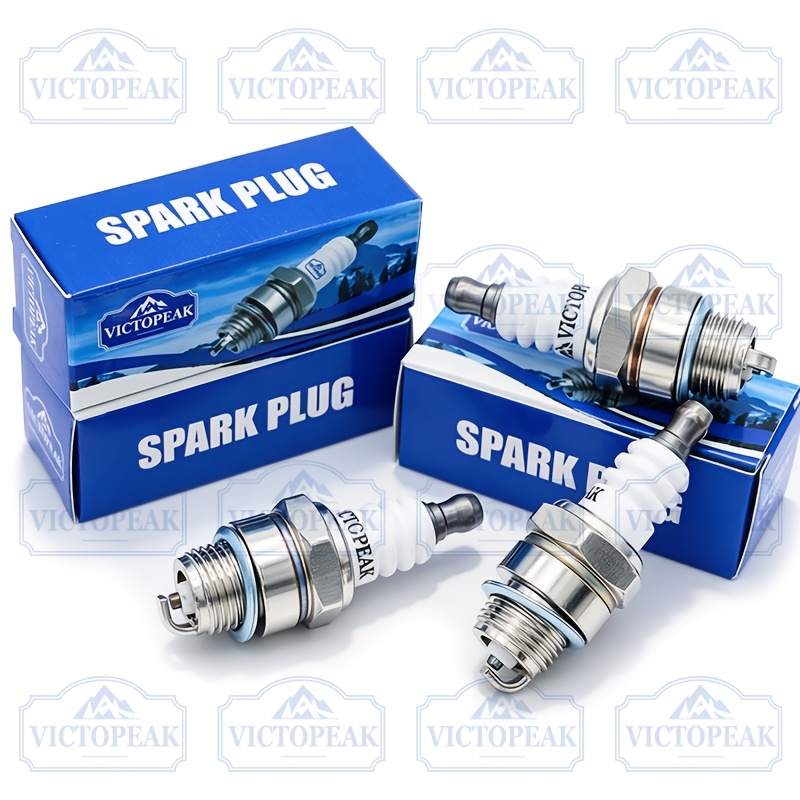 Image of Garden Tool Parts Accessories Victopeak Chainsaw And Brush Cutter L7t Spark Plugs 3pcs Chain Saw Spark Plug Grass Mower Spark Plug