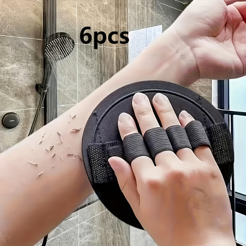 TEMU 6pcs Exfoliating Shower Set, Gentle Clay- Body Scrub Mitt, And Easy-to-use Polyester Shower Accessory, Personal Care Bath Tool For