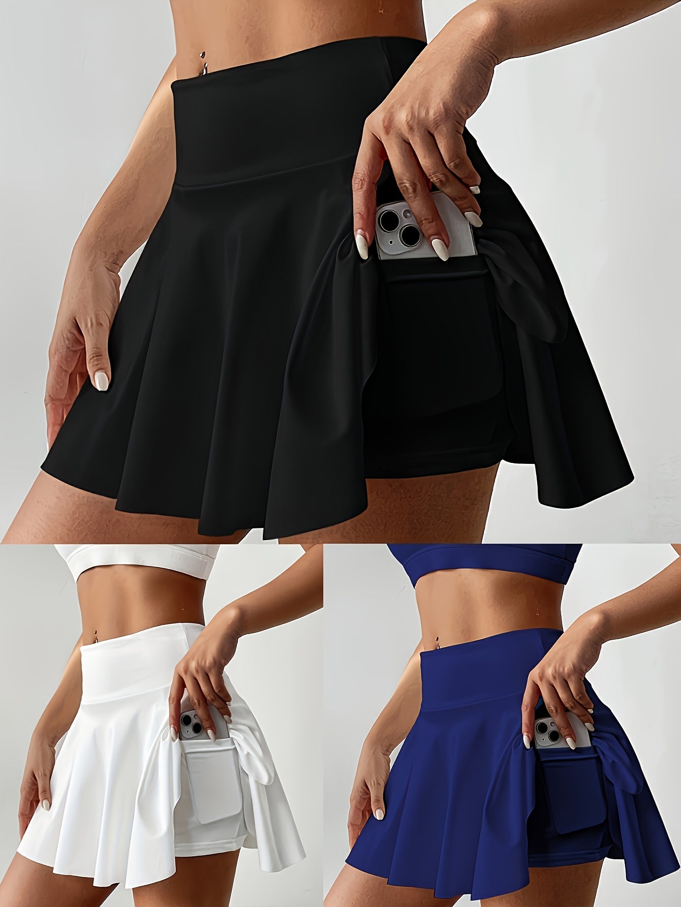 Damen Sportrock Hohe Taille - Plissierter Tennisrock Für Laufen & Workout