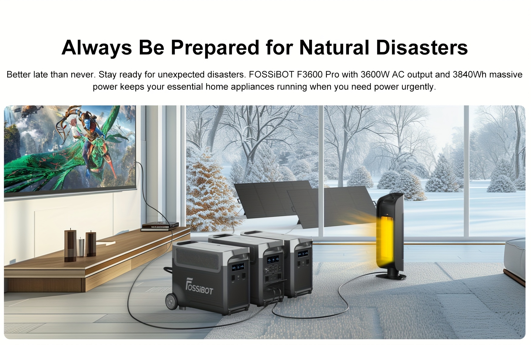 f3600 pro 3840wh portable power station + 1 x 420w collapsible solar panel 3600w solar generator and li-iron phosphate batteries 1.8h fast charge, 5x120v ac outlet for home, camping, emergency   storage. Product details 11