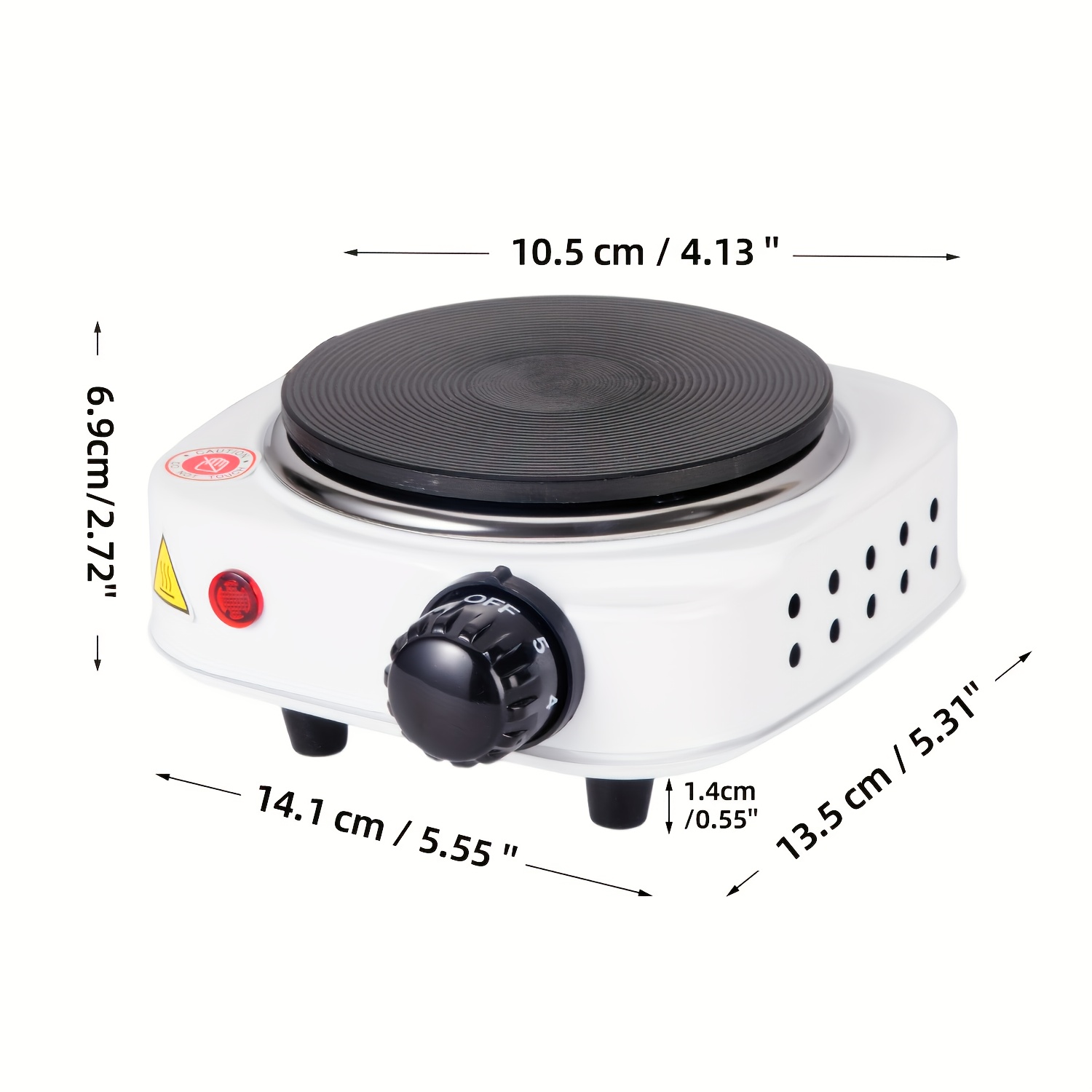 1   electric stove with scale   500w 220 240v euro plug white   for home dorm office use durable metal construction easy to clean stove for cooking dorm room appliance modern kitchenware metallic   Product details 2