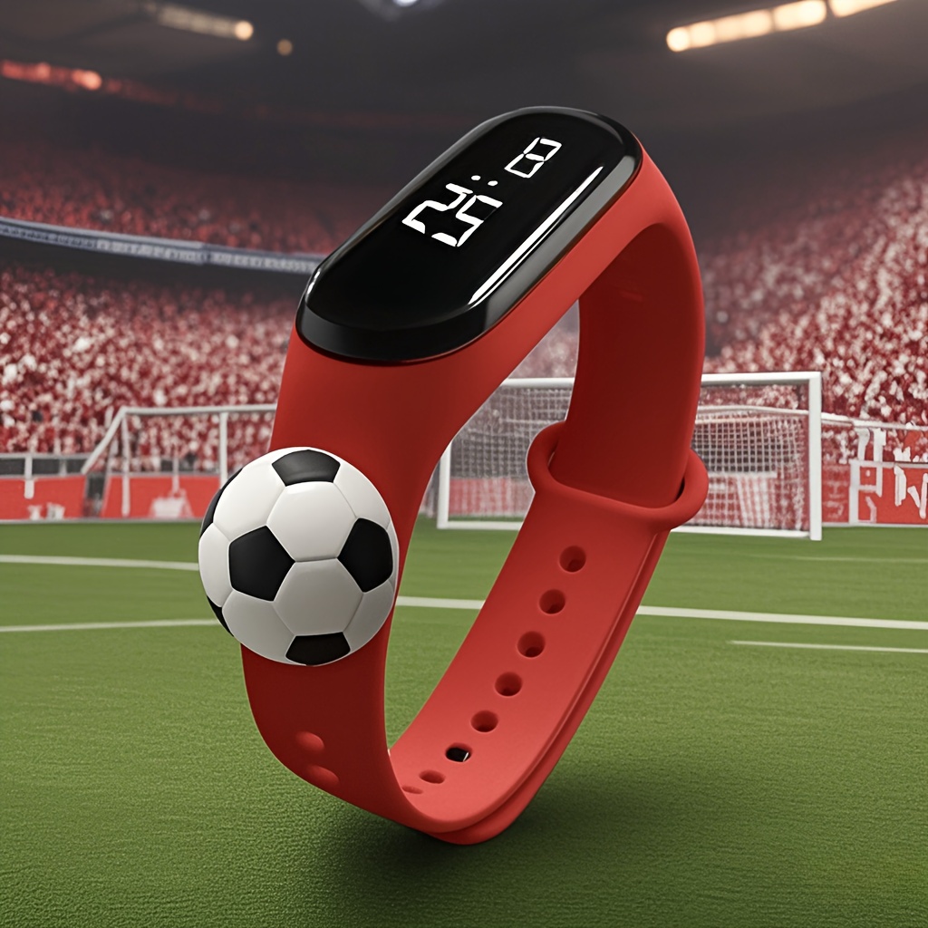 Smart Soccer Ball Electronic Watch for Trendy Sports Lovers