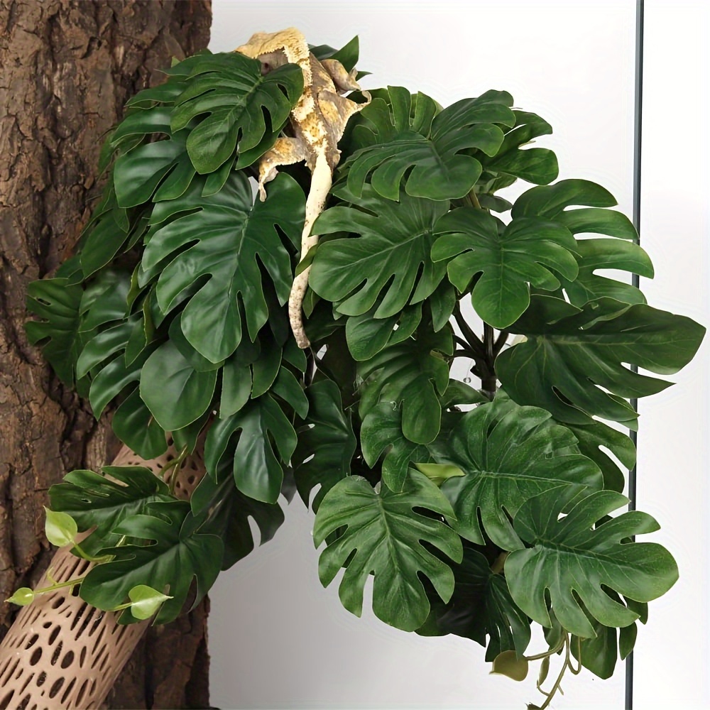 reptile plants terrarium habitat decor artificial - Temu