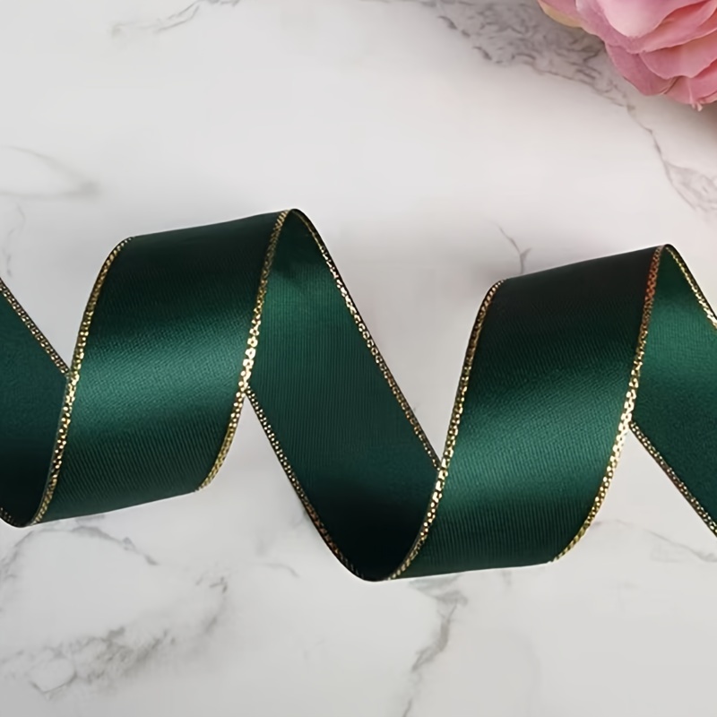 Image of 1pc, 5 Yards Double-sided Ribbon, Flower Packaging, Gift Packaging Satin Ribbon, Packaging Bag Ribbon, Bouquet Ribbon, Flower Wrapping Paper, Diy Wedding Party Supplies