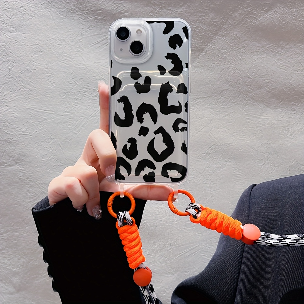 E-shop Leopard geeignet für iPhone 17ProMax/17/17Air/16/16 Pro/16 Plus/16 Pro Max, 15/11, transparente Karten-Handyhülle, Vollschutz, langlebig,