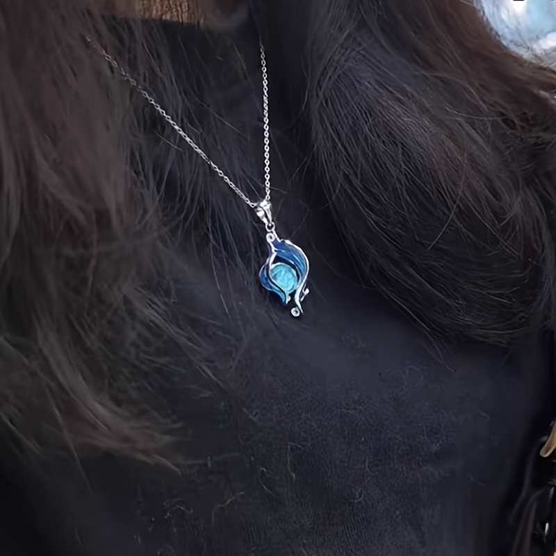 A Divine Wind Divine Eye Pendant Game Scattered Elements Water Clear Divine Wind Necklace Z38