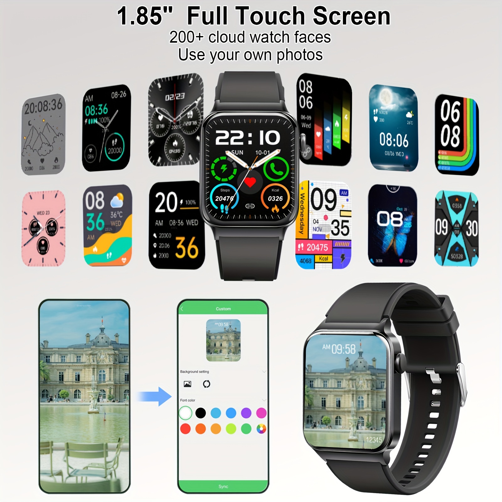 Smart Watches for Men And Women with Mobile Phone Functions/information  Reminders, Fitness Watches with Screens for Making (answering)  Calls