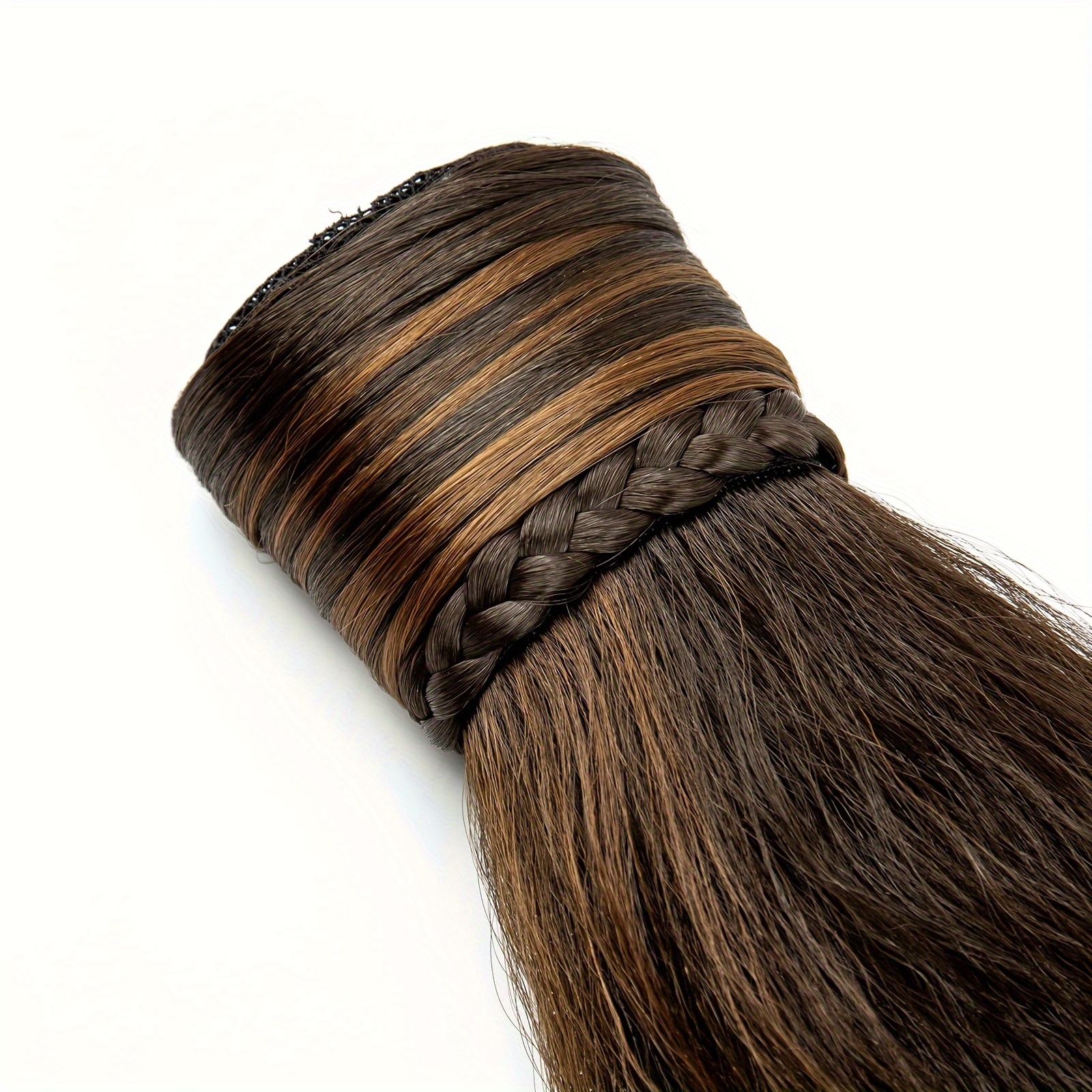 elegant brown ponytail extension straight synthetic hairpiece for all hair types   halloween casual attire for halloween autumn details 7
