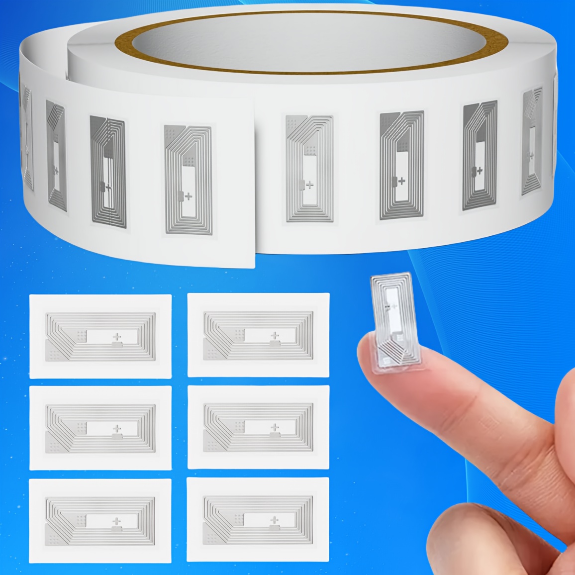 bulk nfc tags  213 stickers 213 chip rewritable   labels transparent   for   products inventory tracking product identification sleek   versatile  
