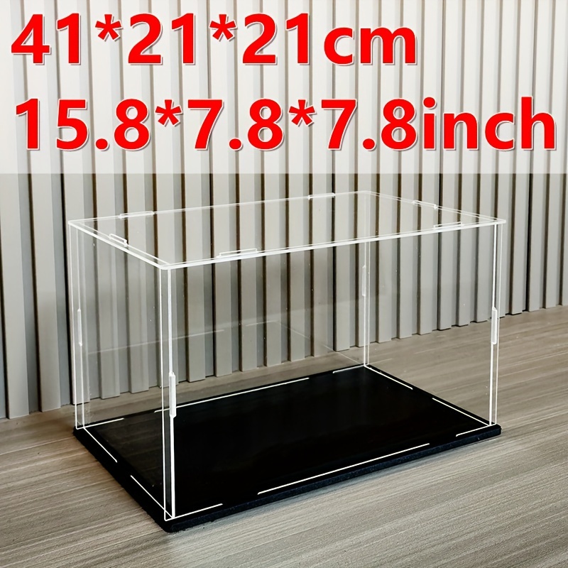 Vitrina Acrílica Transparente Con Base Negra 20x40x40 Cm | Expositor A Prueba De Polvo Para Figuras Y Coleccionables | Fácil Montaje Y Alta Claridad Óptica
