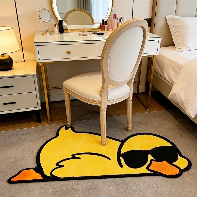 TEMU And Imitation Cashmere Trendy Fashion Glasses Rug, Cute Cartoon Pattern Bedside Carpet, Room Decorative Rug, Lounge Study Carpet, Fluffy Soft