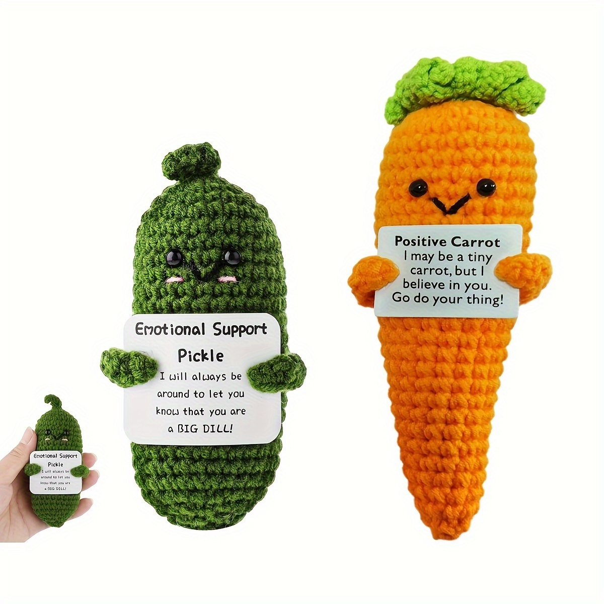 

Fun And Positive Cucumber Carrots, Hand-knitted Cute Dolls, Can Be Used As Happy Gifts, Easter Gifts, Birthday Gifts, Encouraging Gifts Exchanged Between Friends, Party Decorations